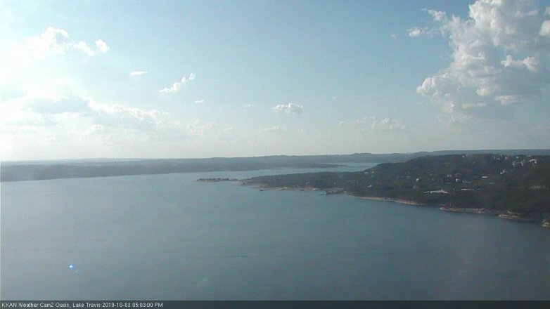 Lake Travis webcam, October 3, 2019 4:05 PM CT