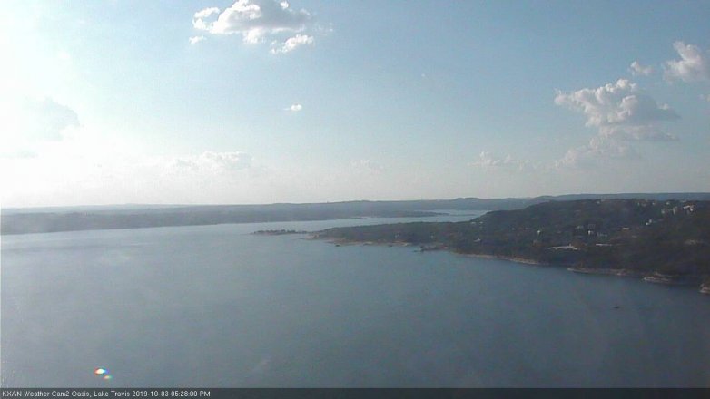 Lake Travis webcam, October 3, 2019 4:30 PM CT
