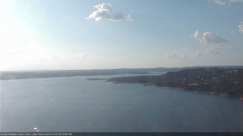 Lake Travis webcam, October 3, 2019 4:35 PM CT