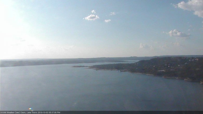 Lake Travis webcam, October 3, 2019 4:40 PM CT