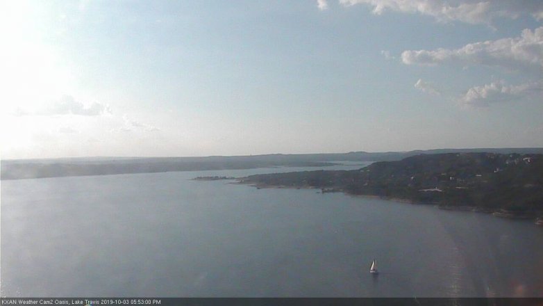 Lake Travis webcam, October 3, 2019 4:55 PM CT
