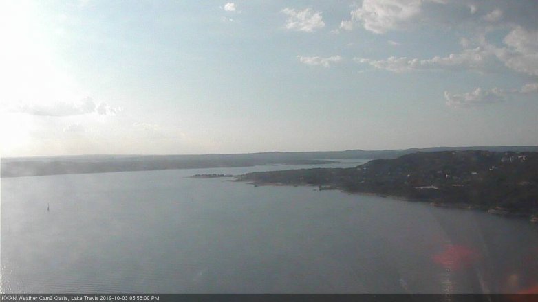 Lake Travis webcam, October 3, 2019 5:00 PM CT
