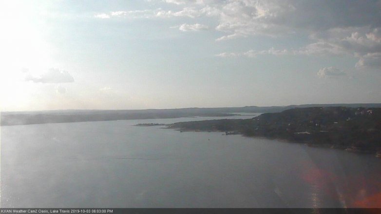 Lake Travis webcam, October 3, 2019 5:05 PM CT