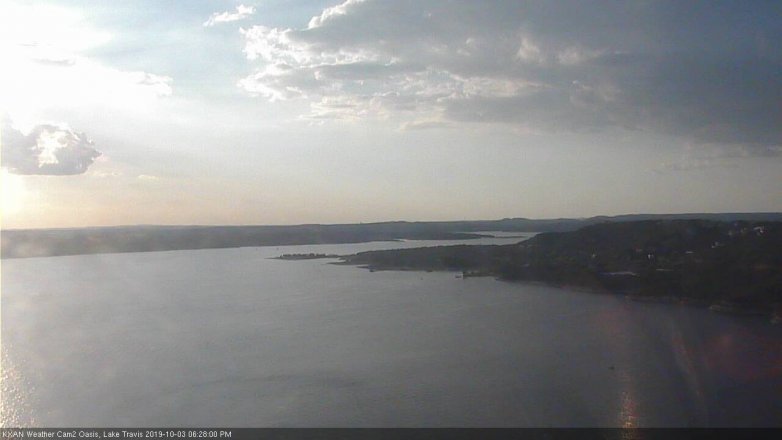 Lake Travis webcam, October 3, 2019 5:30 PM CT