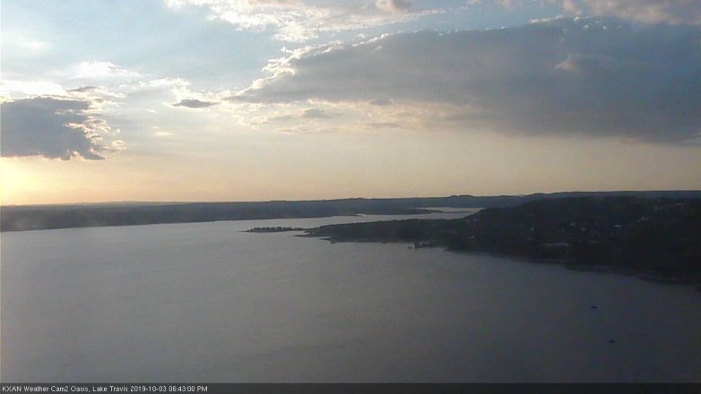 Lake Travis webcam, October 3, 2019 5:45 PM CT