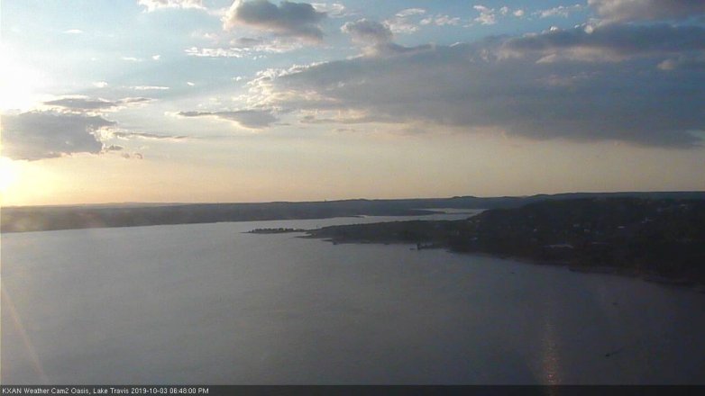 Lake Travis webcam, October 3, 2019 5:50 PM CT