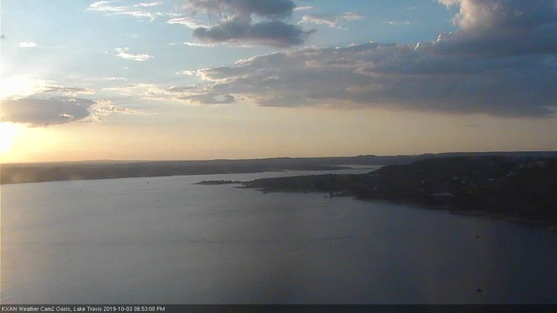 Lake Travis webcam, October 3, 2019 5:55 PM CT