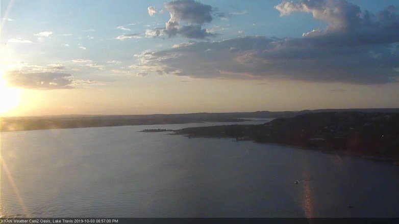 Lake Travis webcam, October 3, 2019 6:00 PM CT