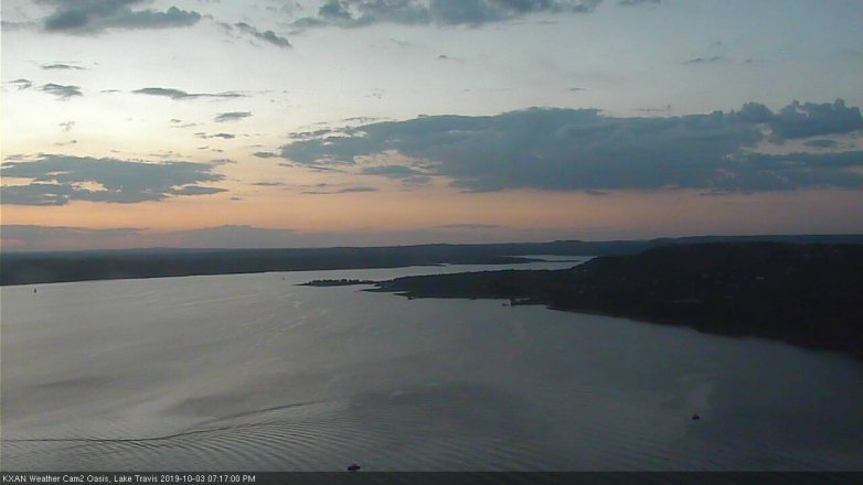 Lake Travis webcam, October 3, 2019 6:20 PM CT
