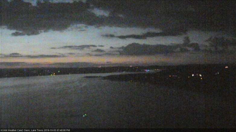 Lake Travis webcam, October 3, 2019 6:50 PM CT