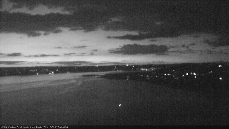 Lake Travis webcam, October 3, 2019 6:55 PM CT