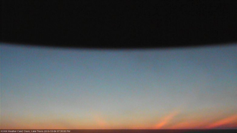 Lake Travis webcam, October 4, 2019 6:40 PM CT