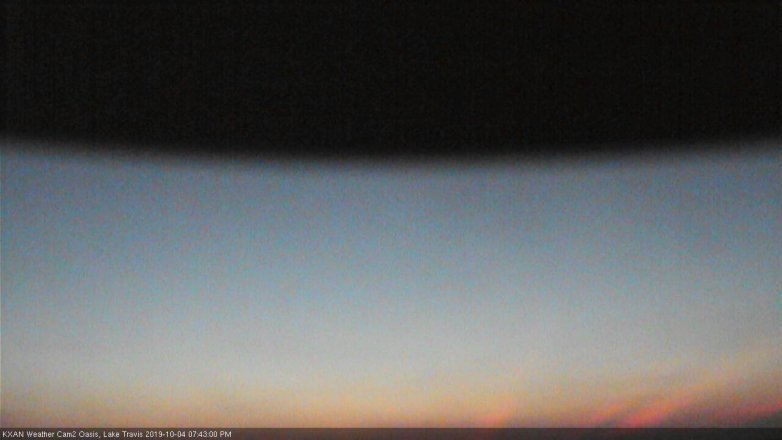Lake Travis webcam, October 4, 2019 6:45 PM CT