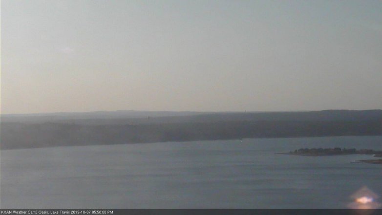 Lake Travis webcam, October 7, 2019 5:00 PM CT