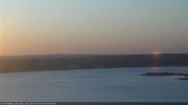 Lake Travis webcam, October 7, 2019 6:00 PM CT