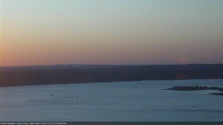 Lake Travis webcam, October 7, 2019 6:05 PM CT