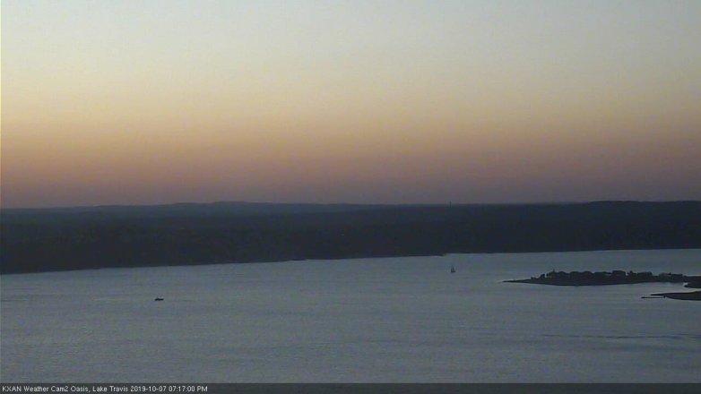Lake Travis webcam, October 7, 2019 6:20 PM CT