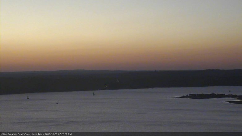 Lake Travis webcam, October 7, 2019 6:25 PM CT