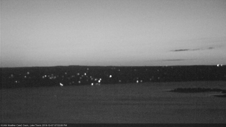 Lake Travis webcam, October 7, 2019 6:55 PM CT