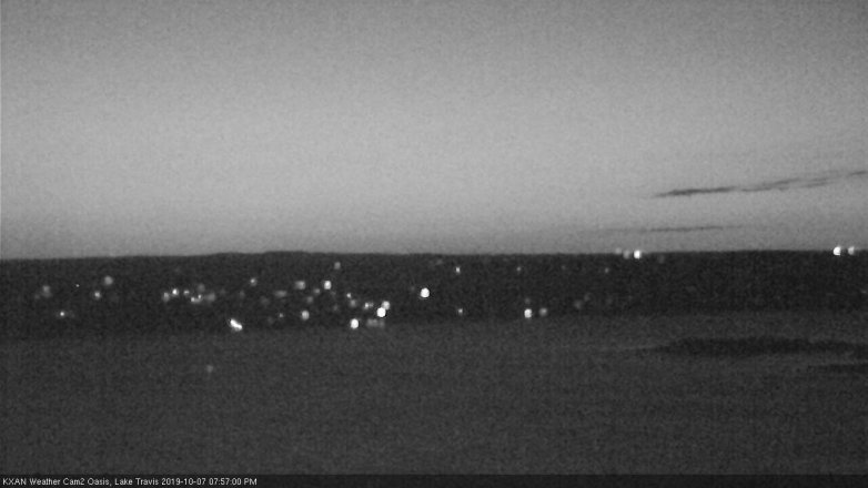 Lake Travis webcam, October 7, 2019 7:00 PM CT