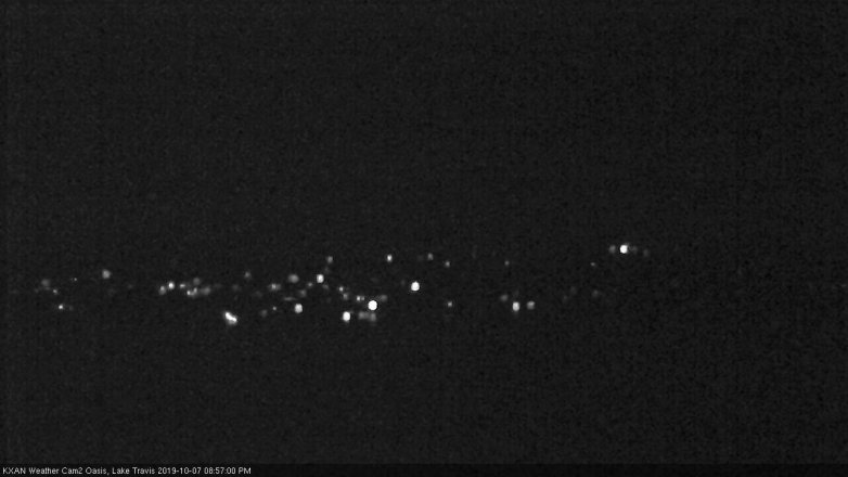 Lake Travis webcam, October 7, 2019 8:00 PM CT