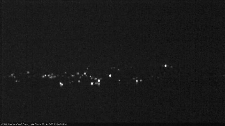 Lake Travis webcam, October 7, 2019 8:30 PM CT
