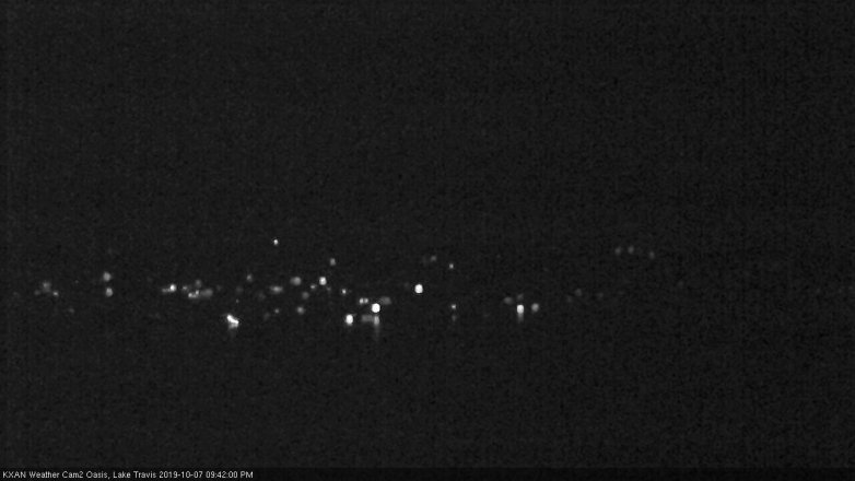 Lake Travis webcam, October 7, 2019 8:45 PM CT
