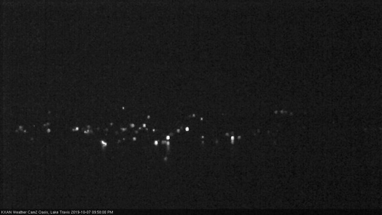 Lake Travis webcam, October 7, 2019 9:00 PM CT