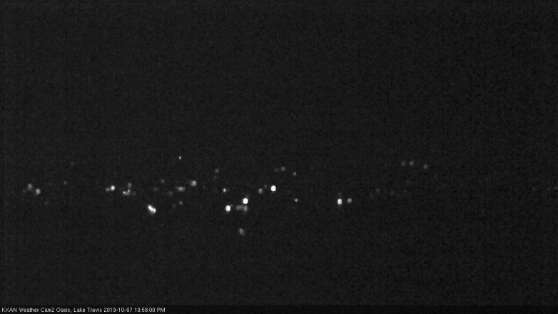Lake Travis webcam, October 7, 2019 10:00 PM CT