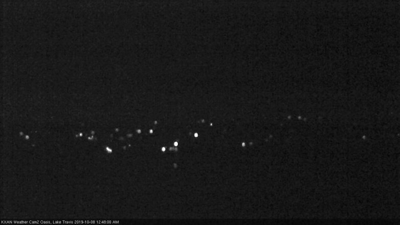Lake Travis webcam, October 7, 2019 11:50 PM CT