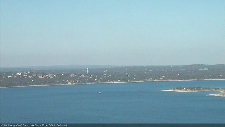 Lake Travis webcam, October 8, 2019 9:00 AM CT