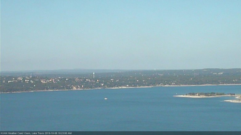 Lake Travis webcam, October 8, 2019 9:25 AM CT