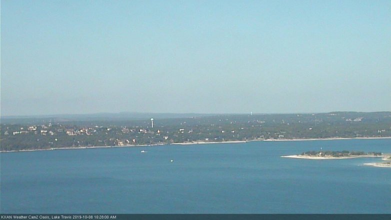 Lake Travis webcam, October 8, 2019 9:30 AM CT