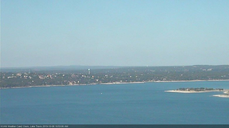 Lake Travis webcam, October 8, 2019 9:55 AM CT