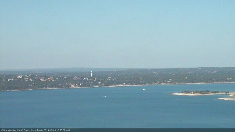 Lake Travis webcam, October 8, 2019 10:00 AM CT