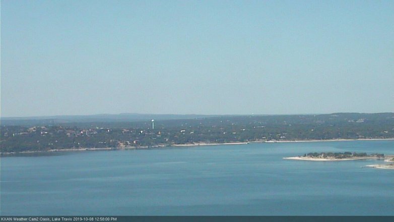 Lake Travis webcam, October 8, 2019 12:00 PM CT