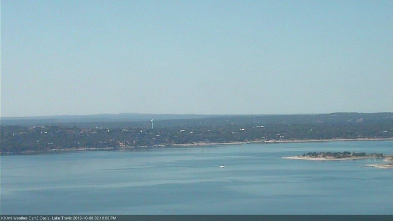 Lake Travis webcam, October 8, 2019 1:20 PM CT