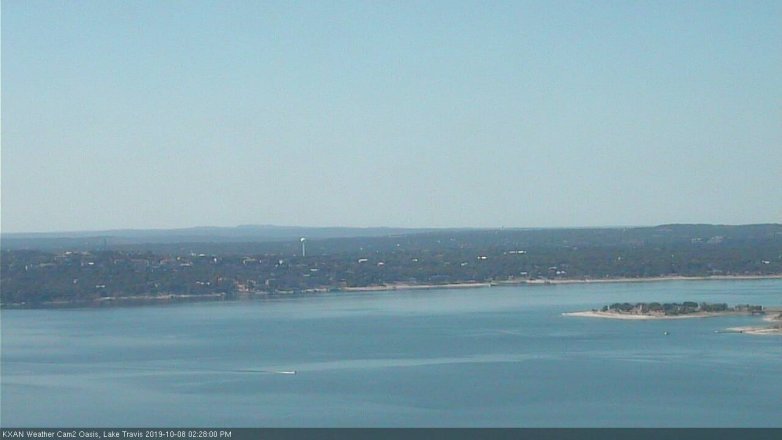 Lake Travis webcam, October 8, 2019 1:30 PM CT
