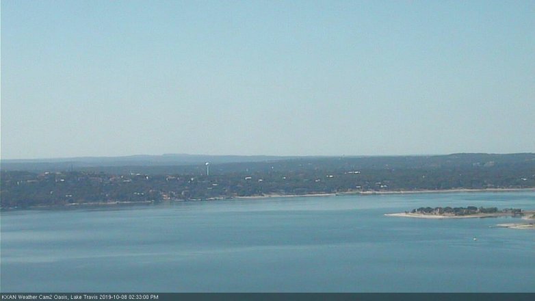 Lake Travis webcam, October 8, 2019 1:35 PM CT