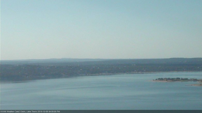 Lake Travis webcam, October 8, 2019 3:10 PM CT