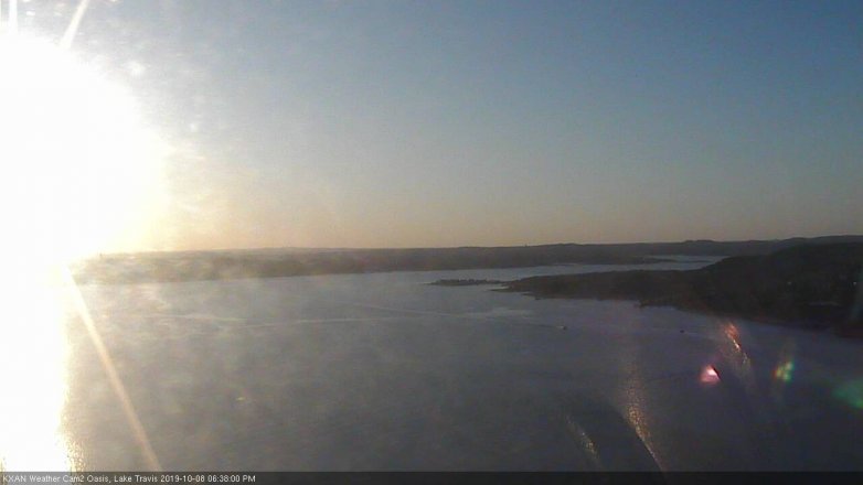 Lake Travis webcam, October 8, 2019 5:40 PM CT