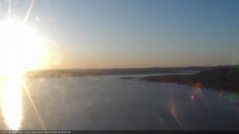 Lake Travis webcam, October 8, 2019 5:50 PM CT