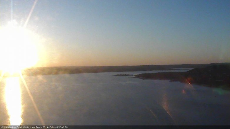 Lake Travis webcam, October 8, 2019 5:55 PM CT
