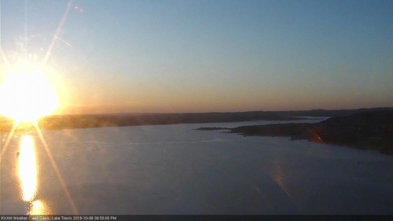 Lake Travis webcam, October 8, 2019 6:00 PM CT