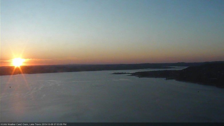 Lake Travis webcam, October 8, 2019 6:05 PM CT