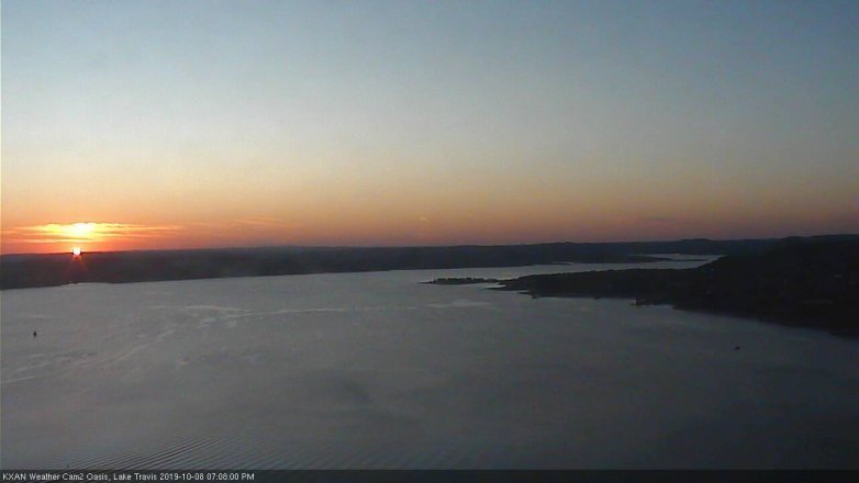 Lake Travis webcam, October 8, 2019 6:10 PM CT