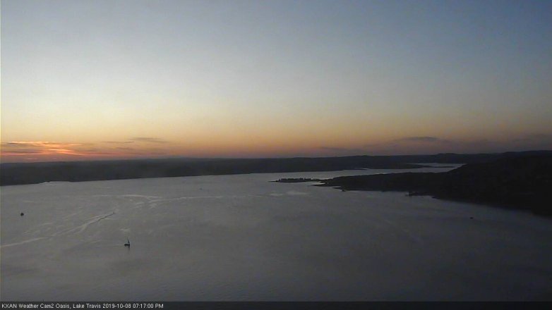 Lake Travis webcam, October 8, 2019 6:20 PM CT