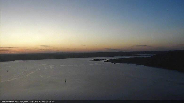 Lake Travis webcam, October 8, 2019 6:25 PM CT
