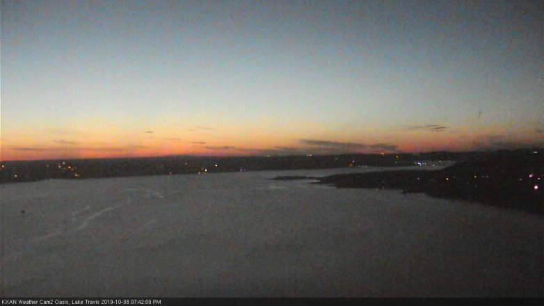 Lake Travis webcam, October 8, 2019 6:45 PM CT