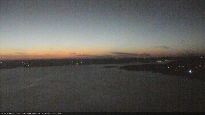 Lake Travis webcam, October 8, 2019 6:50 PM CT